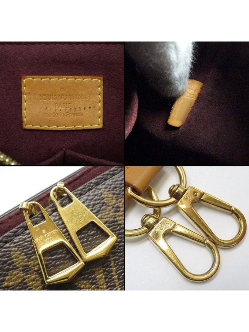 Louis Vuitton Handbag Soufflo MM Brown Monogram Canvas Leather Gold